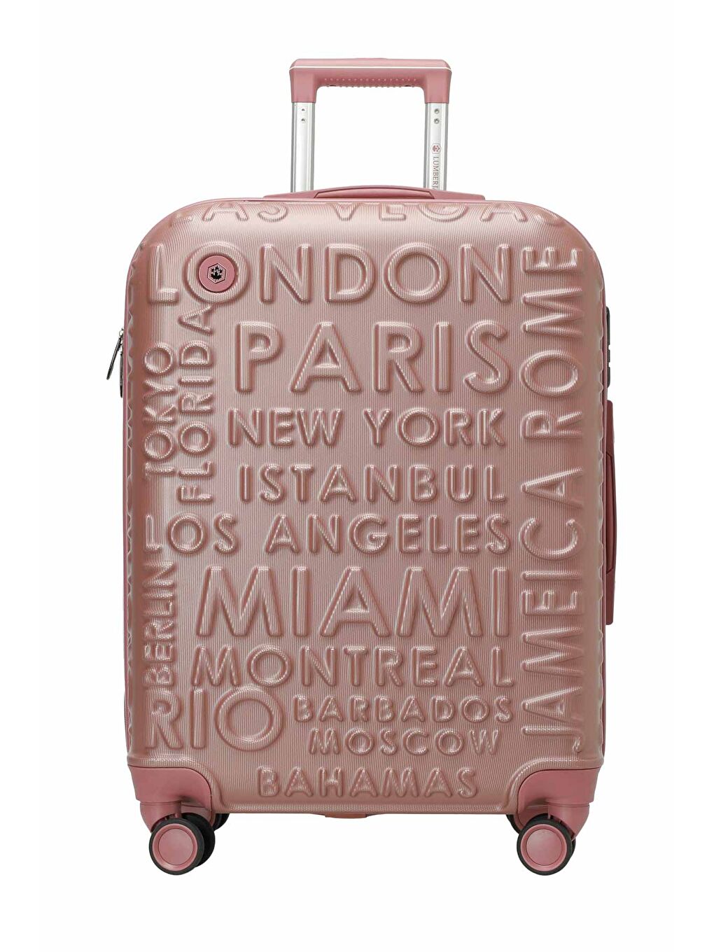 Pembe LUGANO -O ABS 5PR Pudra Unisex Orta Boy Valiz