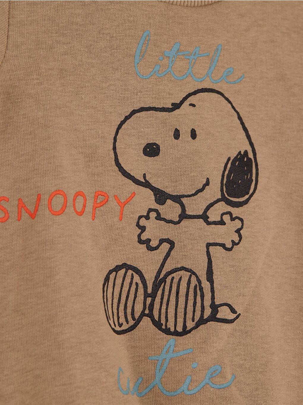 Bej Snoopy Lisanslı Bebek 2'li Takım 21614-2