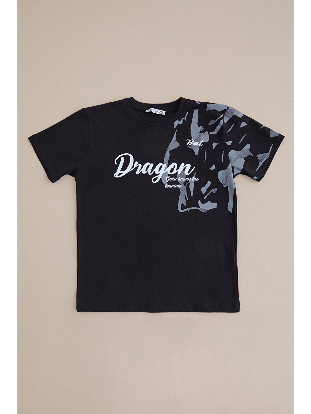 Siyah Dragon Ball Baskılı Erkek Çocuk Tişört