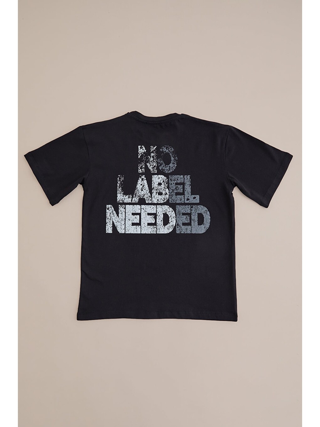 Siyah No Label Neded Baskılı Erkek Çocuk Tişört-2