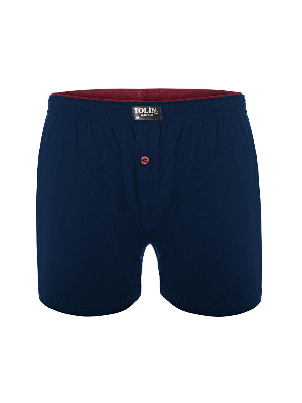 Erkek Pamuklu Düz Renk Lacivert %100 Pamuk Boxer 415L