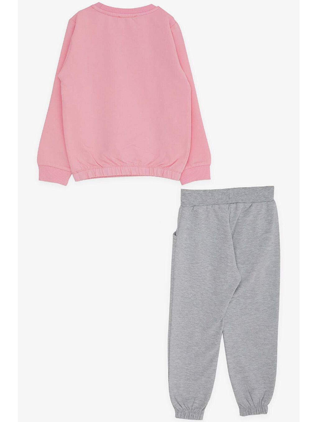 Kız Çocuk Eşofman Takımı Ayıcık Baskılı Pembe (3 Yaş)-5