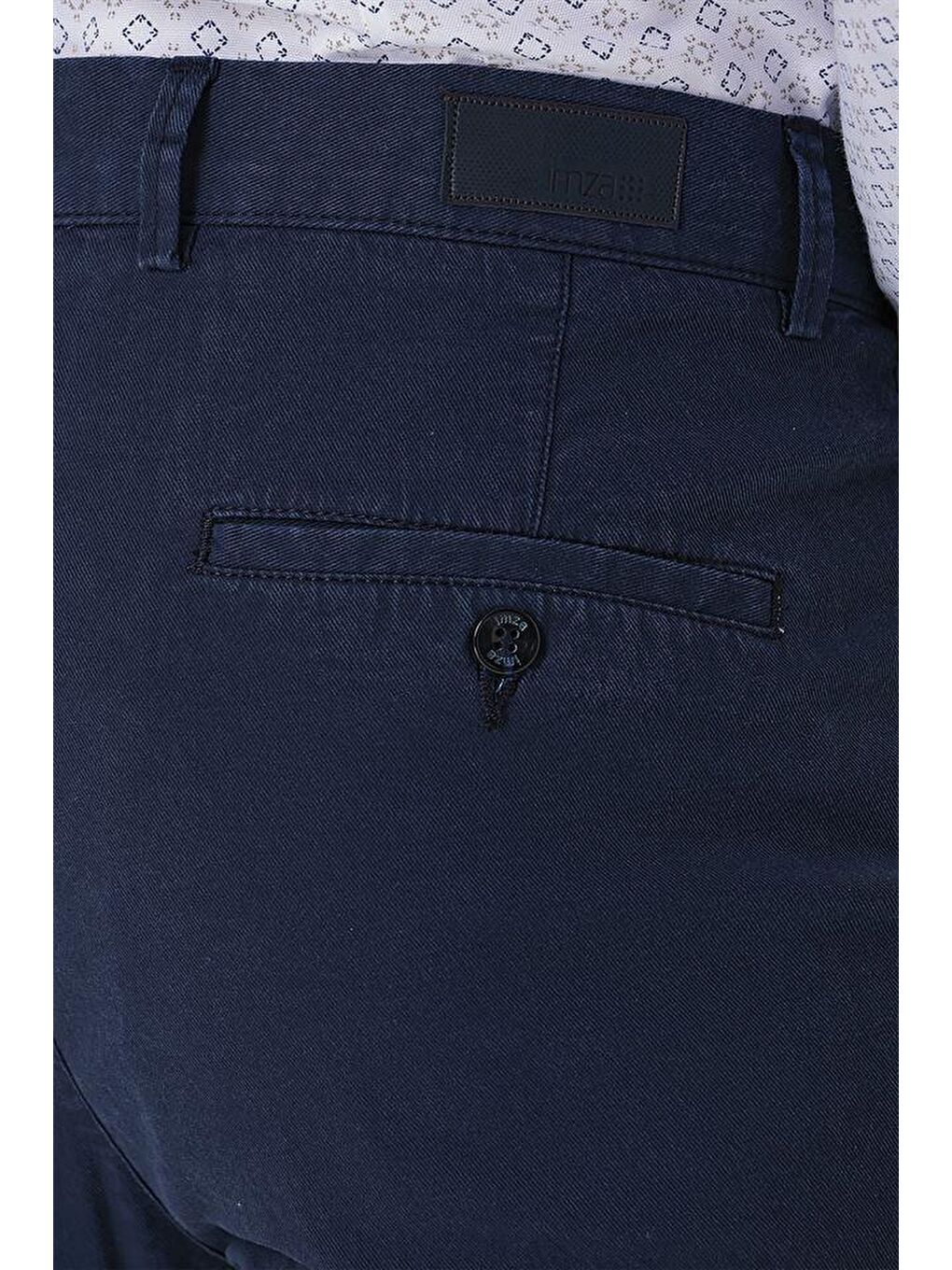 Lacivert Pamuklu Yandan Cepli Casual Comfort Fit Chino Pantolon 1003230156-4