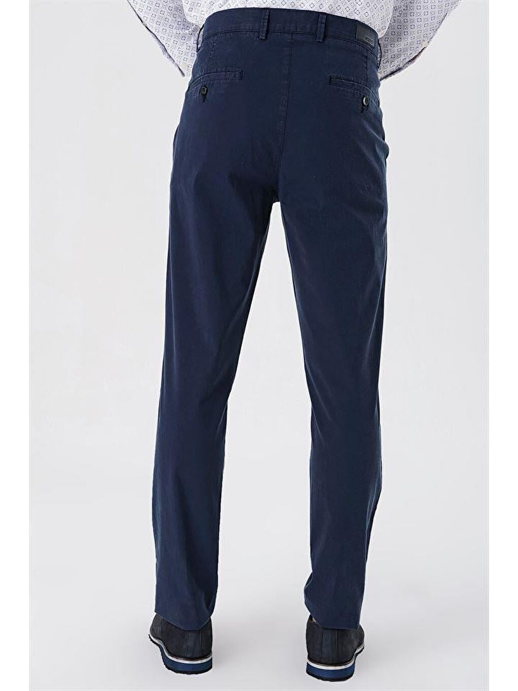 Lacivert Pamuklu Yandan Cepli Casual Comfort Fit Chino Pantolon 1003230156-5