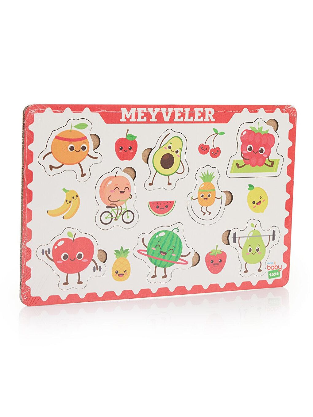 Baby Toys Karışık Montessori Ahşap Meyveler Bebek Puzzle - 1