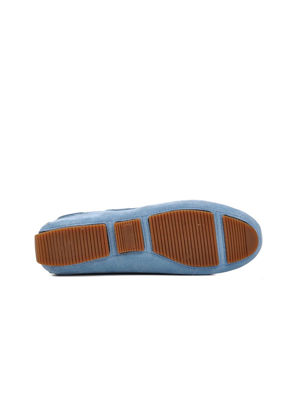 Mavi Süet Hakiki Deri Kadın Loafer Ayakkabı 231765-4