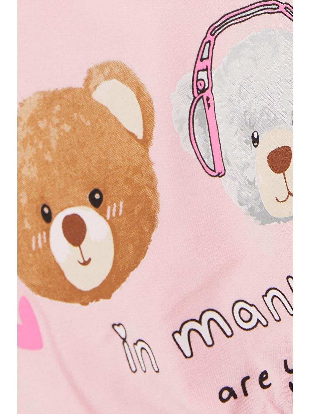 Kız Çocuk Eşofman Takımı Ayıcık Baskılı Pembe (3 Yaş)-9