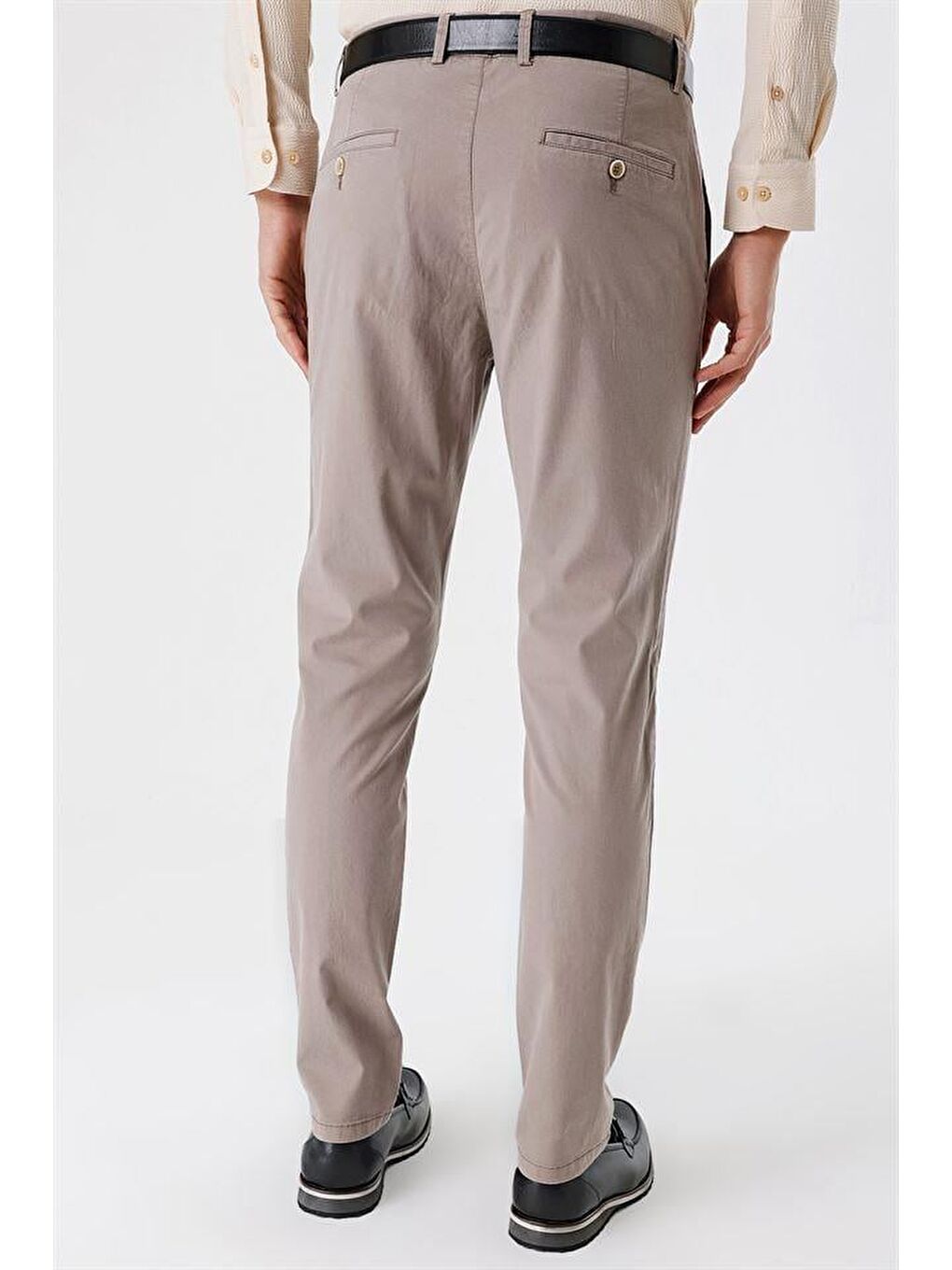 Bej Koyu Vizon Pamuklu Yandan Cepli Casual Comfort Fit Chino Pantolon 1003230156-5