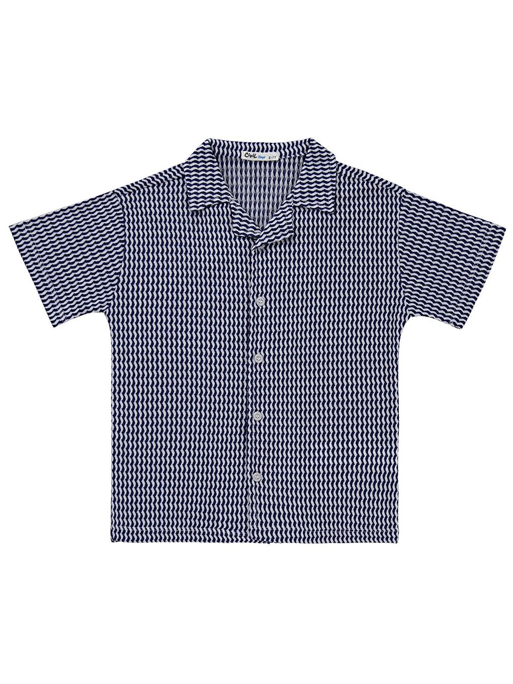 Boys Dalgalı Çizgili 6-9 Yaş Takım - Lacivert-1