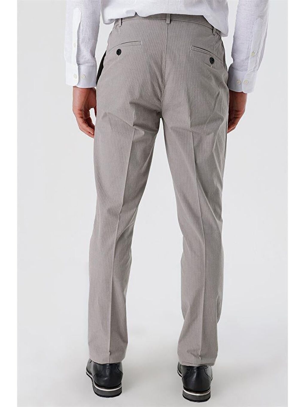 Koyu Bej Pamuklu Lastikli Yandan Cepli Casual Comfort Fit Ayarlanabilir Kemer Pantolon 1003230160-5