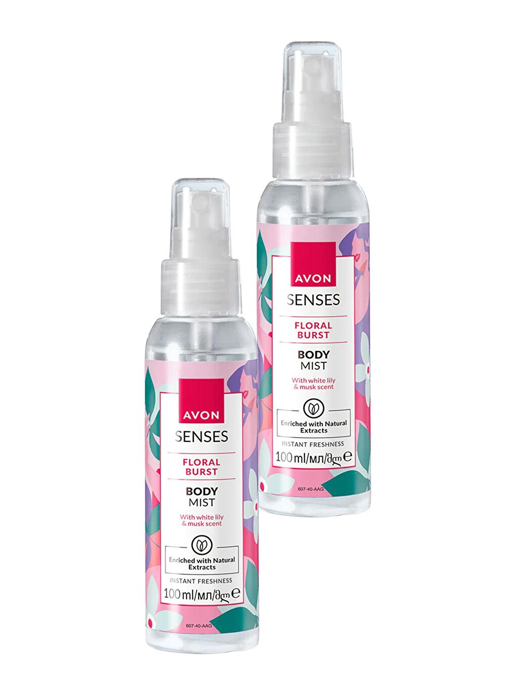 AVON Renksiz Senses Floral Burst Zambak ve Misk Kokulu Vücut Spreyi 100 Ml. İkili Set