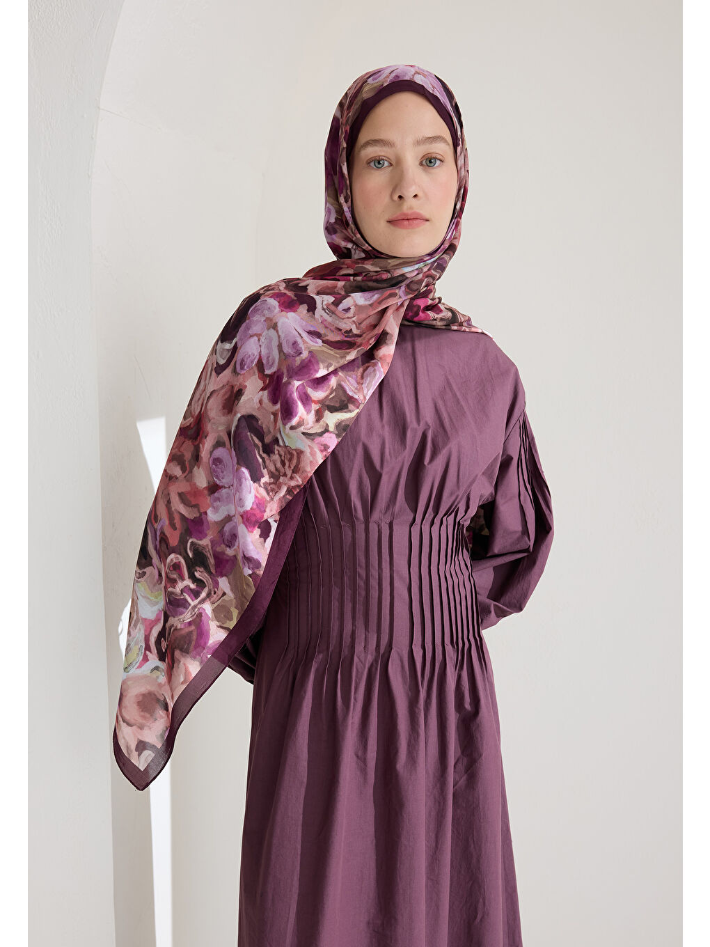 Astra Floş Viskon Şal Mürdüm-2