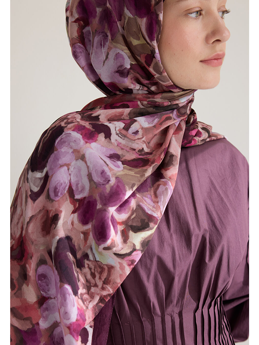 Astra Floş Viskon Şal Mürdüm-3