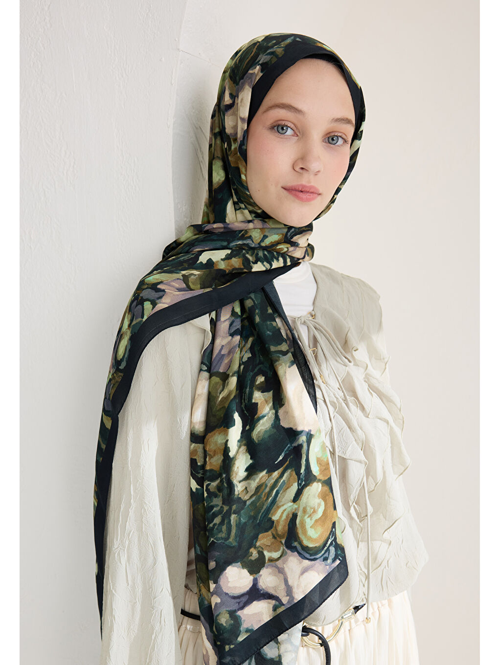 Astra Floş Viskon Şal Lacivert-2