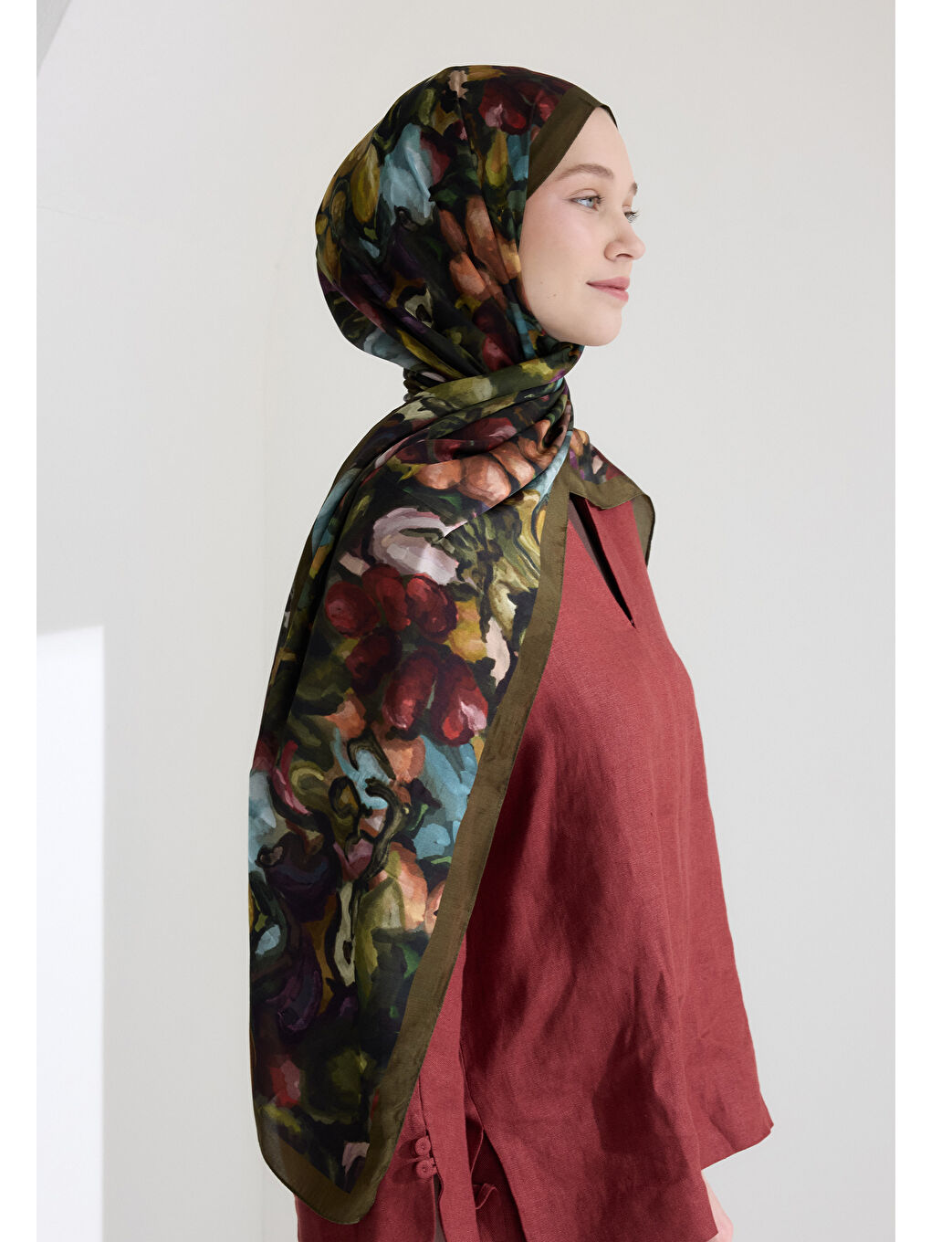 Yeşil Astra Floş Viskon Şal Orman