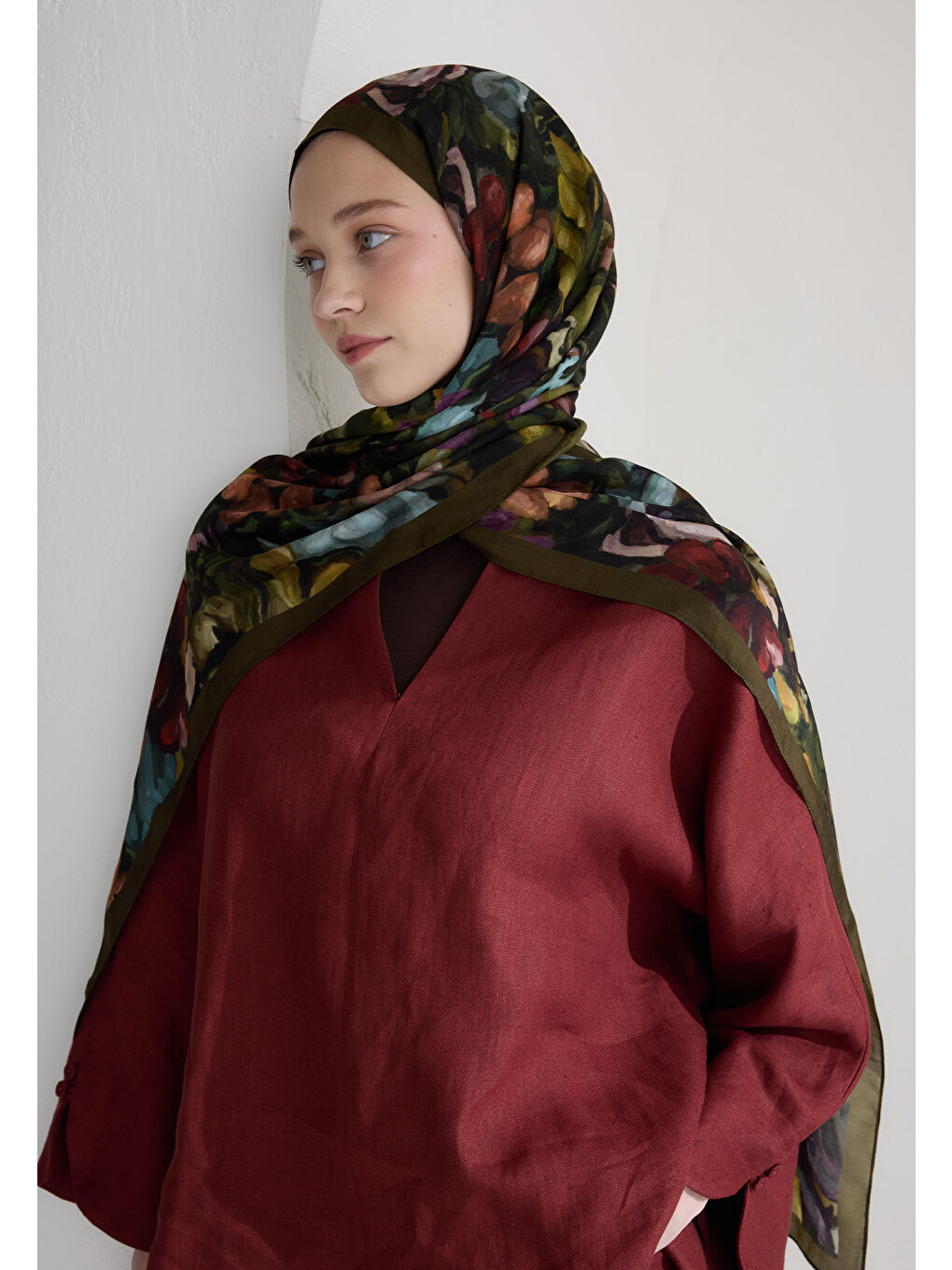 Yeşil Astra Floş Viskon Şal Orman-2