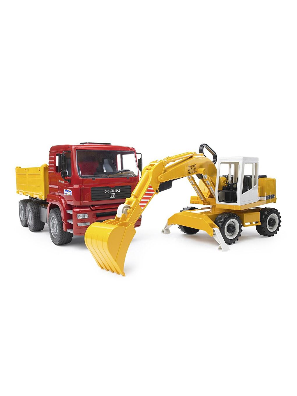 Bruder Man Damperli Kamyon Ve Liebherr Ekskavatör BR02751