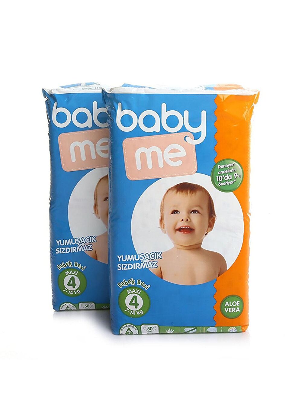 baby me Renksiz Aloe Vera Maxi 4 Numara Bebek Bezi 7-14 kg 100 adet - 2