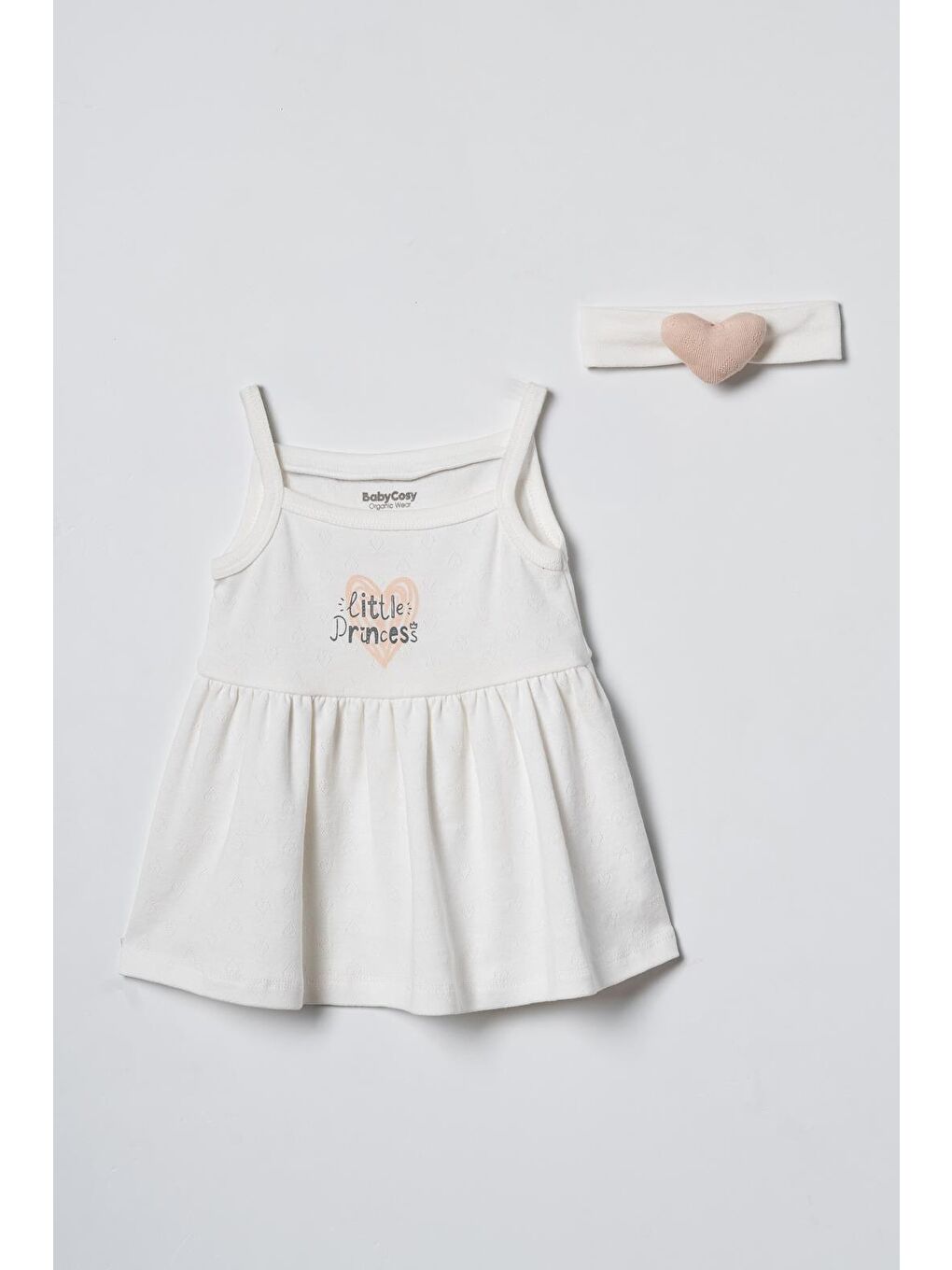 Pembe Bebek Elbise %100 Organic Pamuk Yenidoğan Serisi-CSYR4558