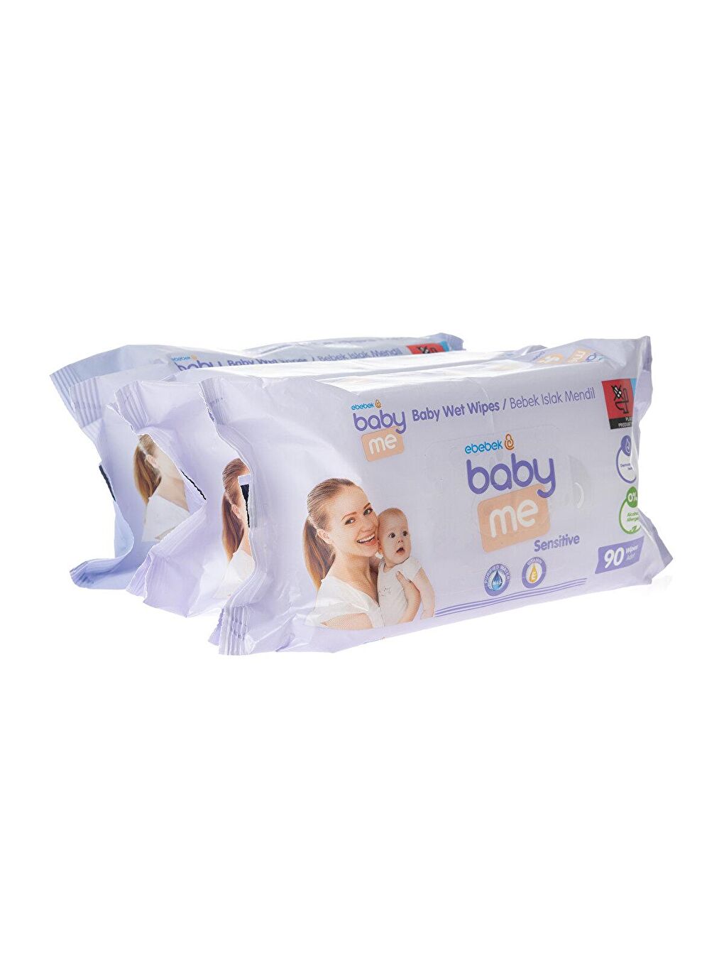 baby me Karışık Sensitive Islak Mendil 3x90 Adet