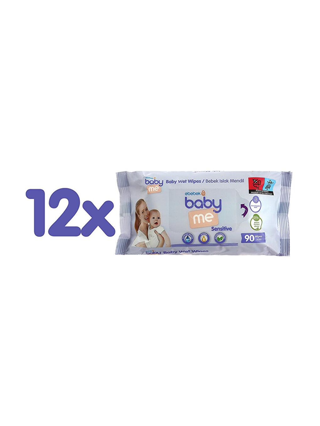 baby me Karışık Sensitive Islak Mendil 12x90 Adet - 1