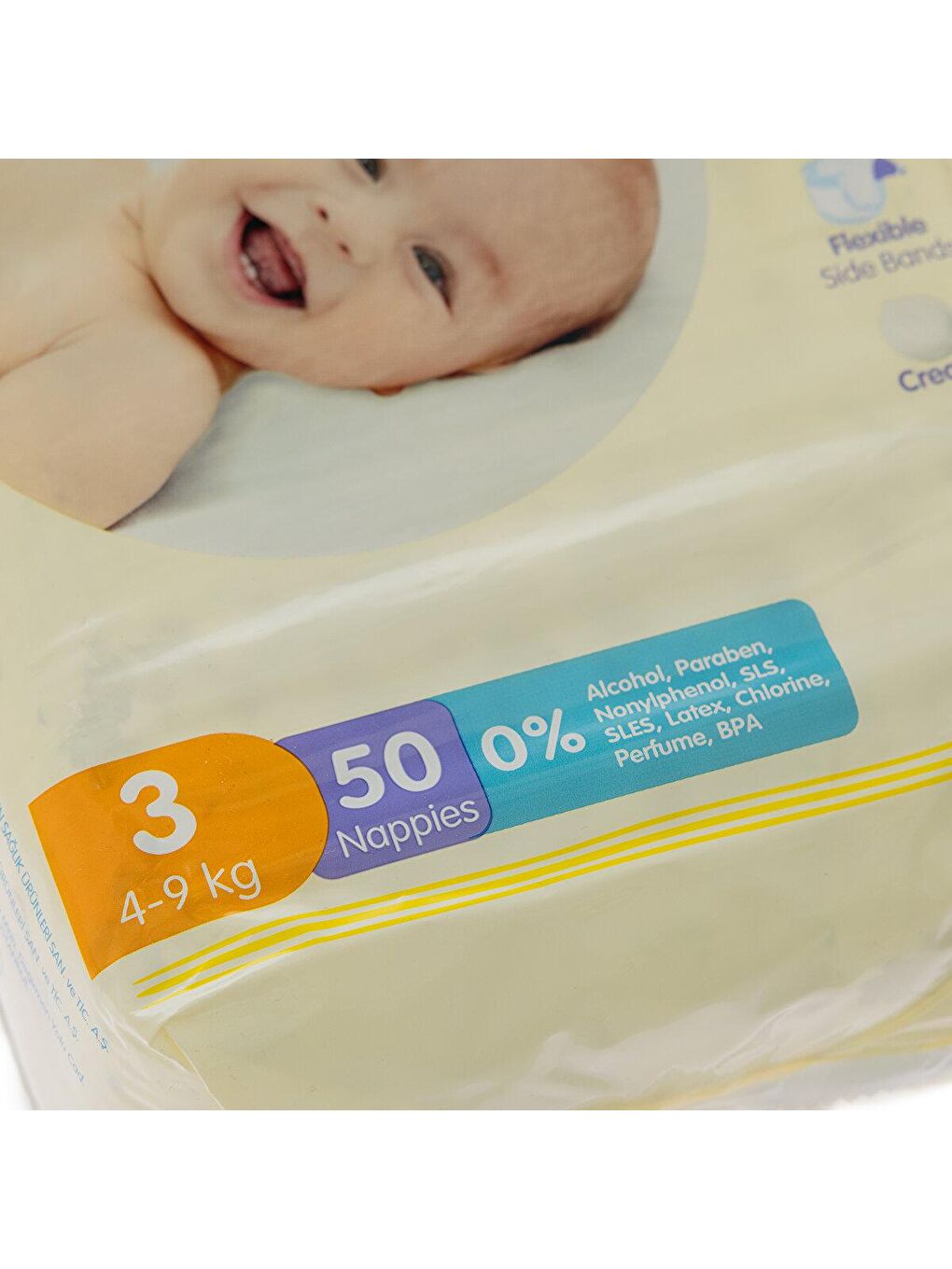 baby me Renksiz Midi 3 Numara Bebek Bezi 4-9 kg 100 adet - 2