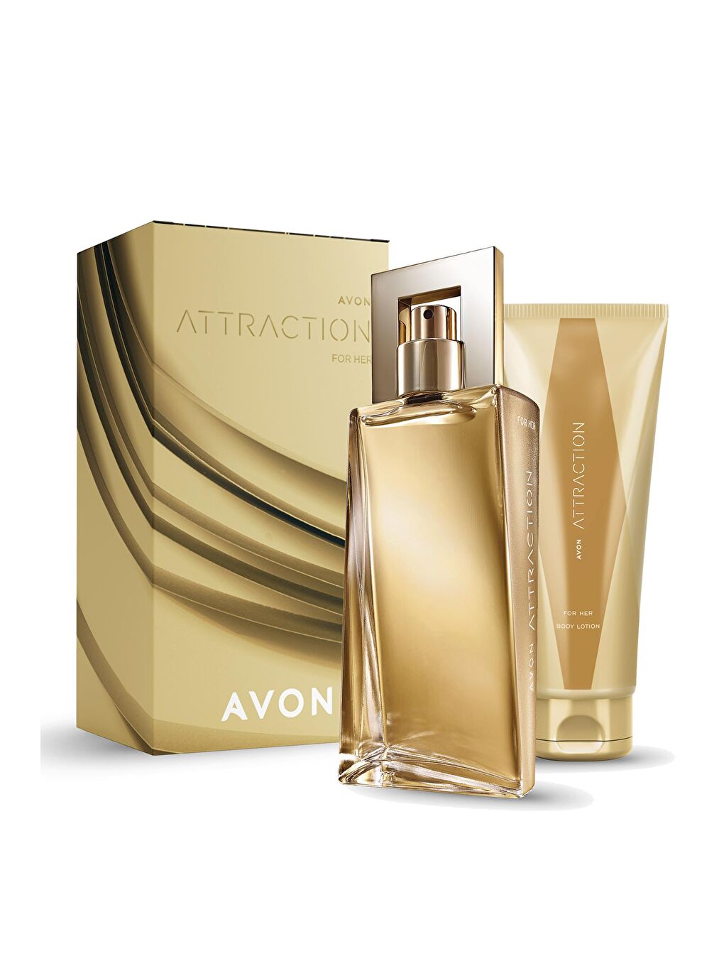 AVON Attraction Kadın Parfüm Edp 50 Ml. ve Vücut Losyonu 125 Ml. Hediye Paketi