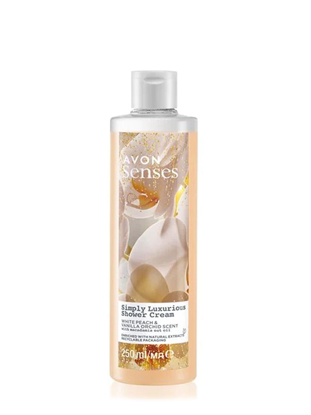 AVON Renksiz Simply Luxurious Beyaz Şeftali ve Vanilya Orkide Kokulu Duş Kremi 250 Ml.