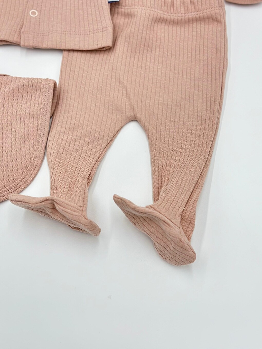 Pembe Yeni Doğan Kız Bebek 5 Parça Hastane Çıkışı Zıbın Seti Bebek Takımı-1