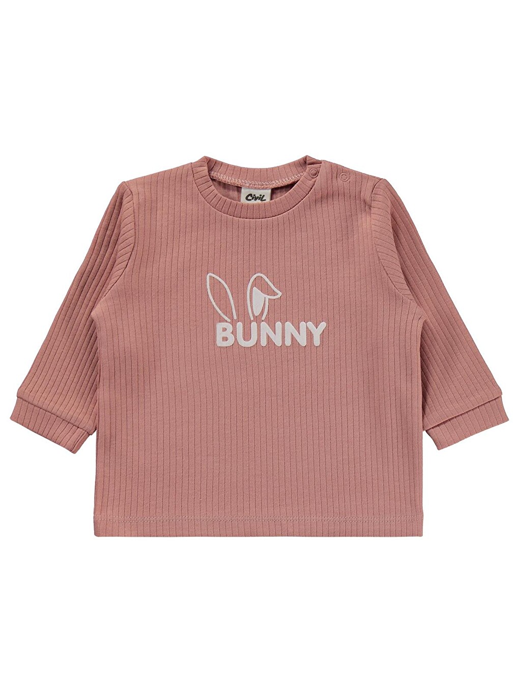 Baby Tavşan Baskılı 6-18 Ay Pijama Takımı - Pembe-3