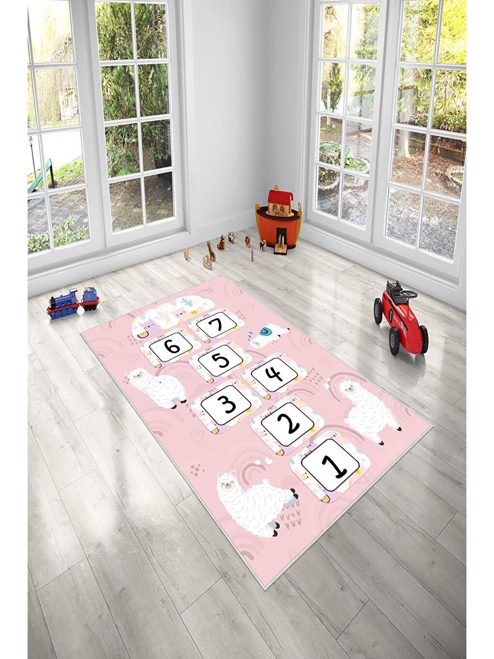 Homefesto Pembe Dekoratif Özel Tasarım Yıkanabilir, Modern Çocuk Halısı  160x230 - 2