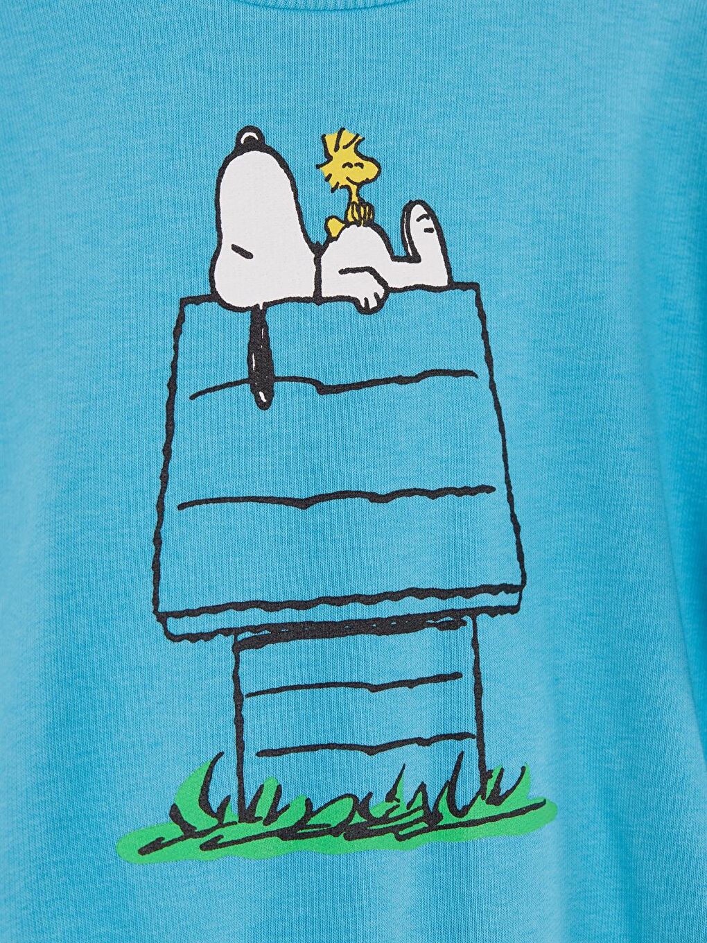 Supermino Petrol Snoopy Lisanslı Çocuk Sweattshirt 21625 - 1