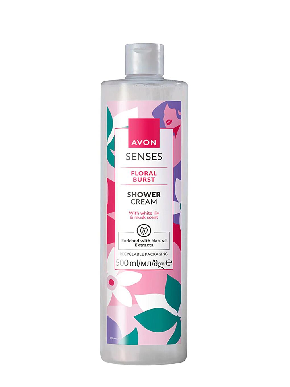 AVON Renksiz Senses Floral Burst Zambak ve Misk Kokulu Duş Kremi 500 Ml.