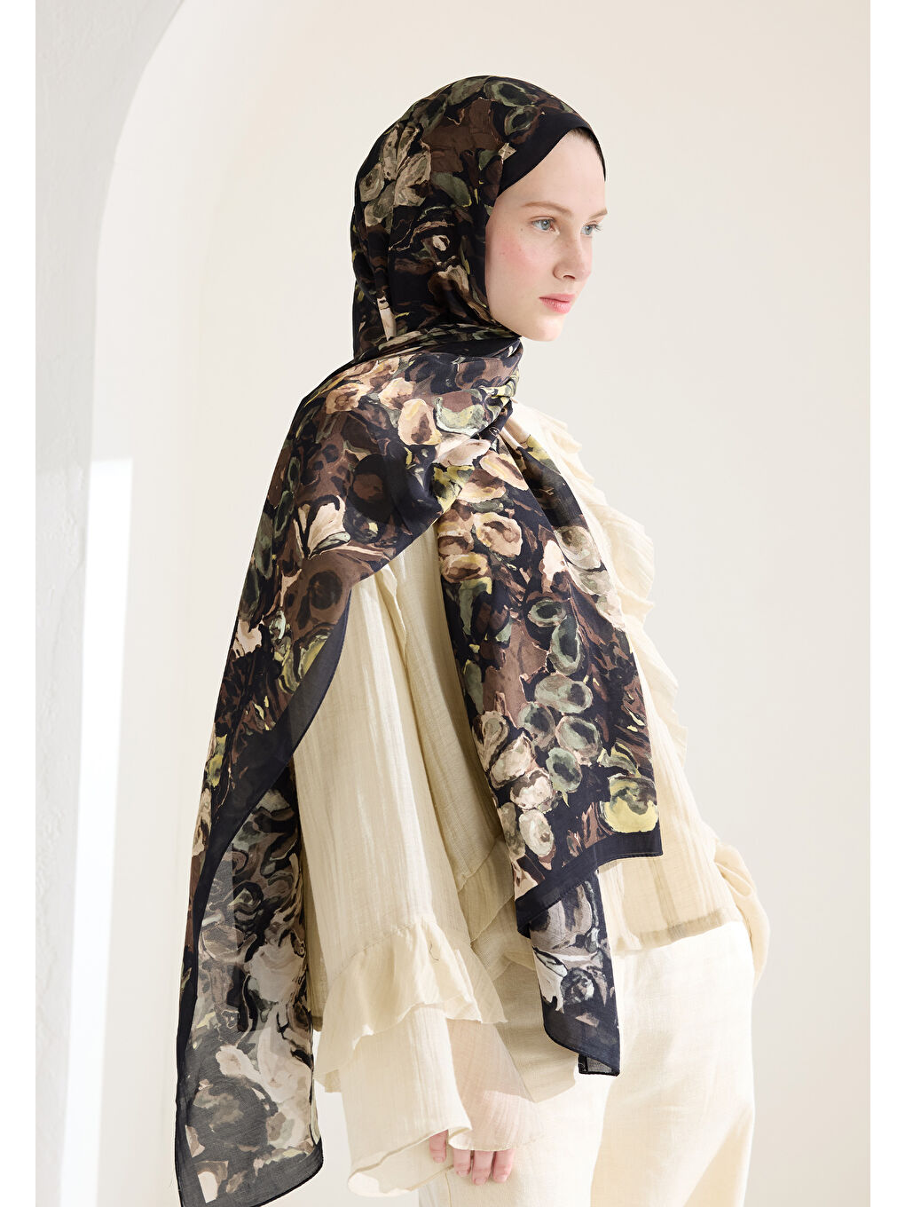 Astra Floş Viskon Şal Siyah-2