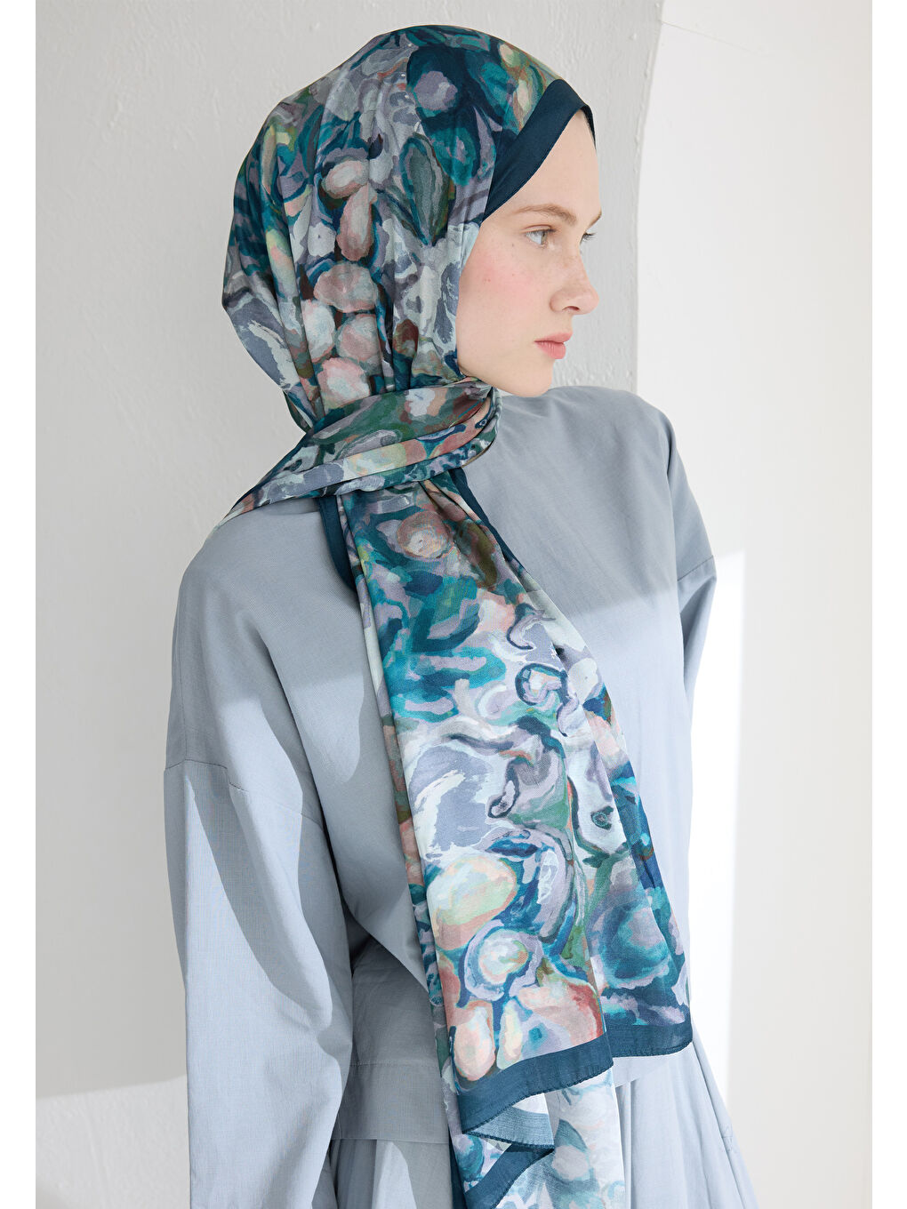 Astra Floş Viskon Şal İndigo-3