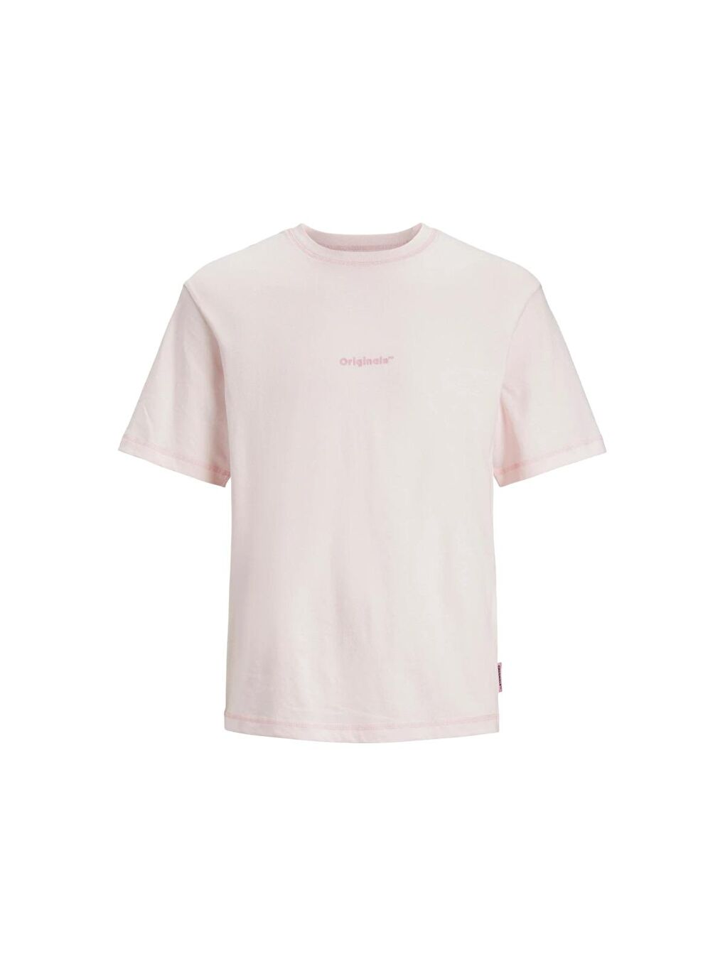 Jack & Jones Faded Erkek Pembe Bisiklet Yaka Tişört - 3