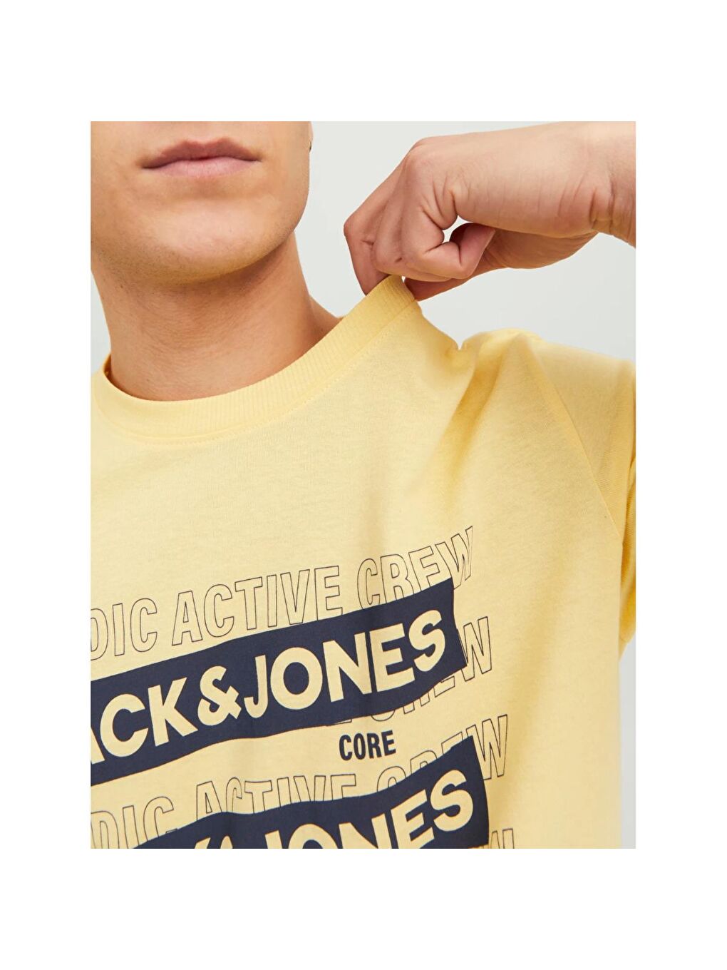 Jack & Jones Spirit Logo Erkek Sarı Bisiklet Yaka Tişört - 2