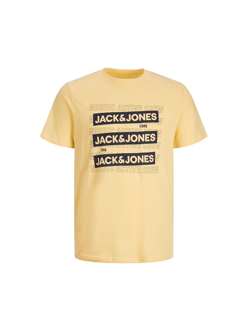 Jack & Jones Spirit Logo Erkek Sarı Bisiklet Yaka Tişört - 3