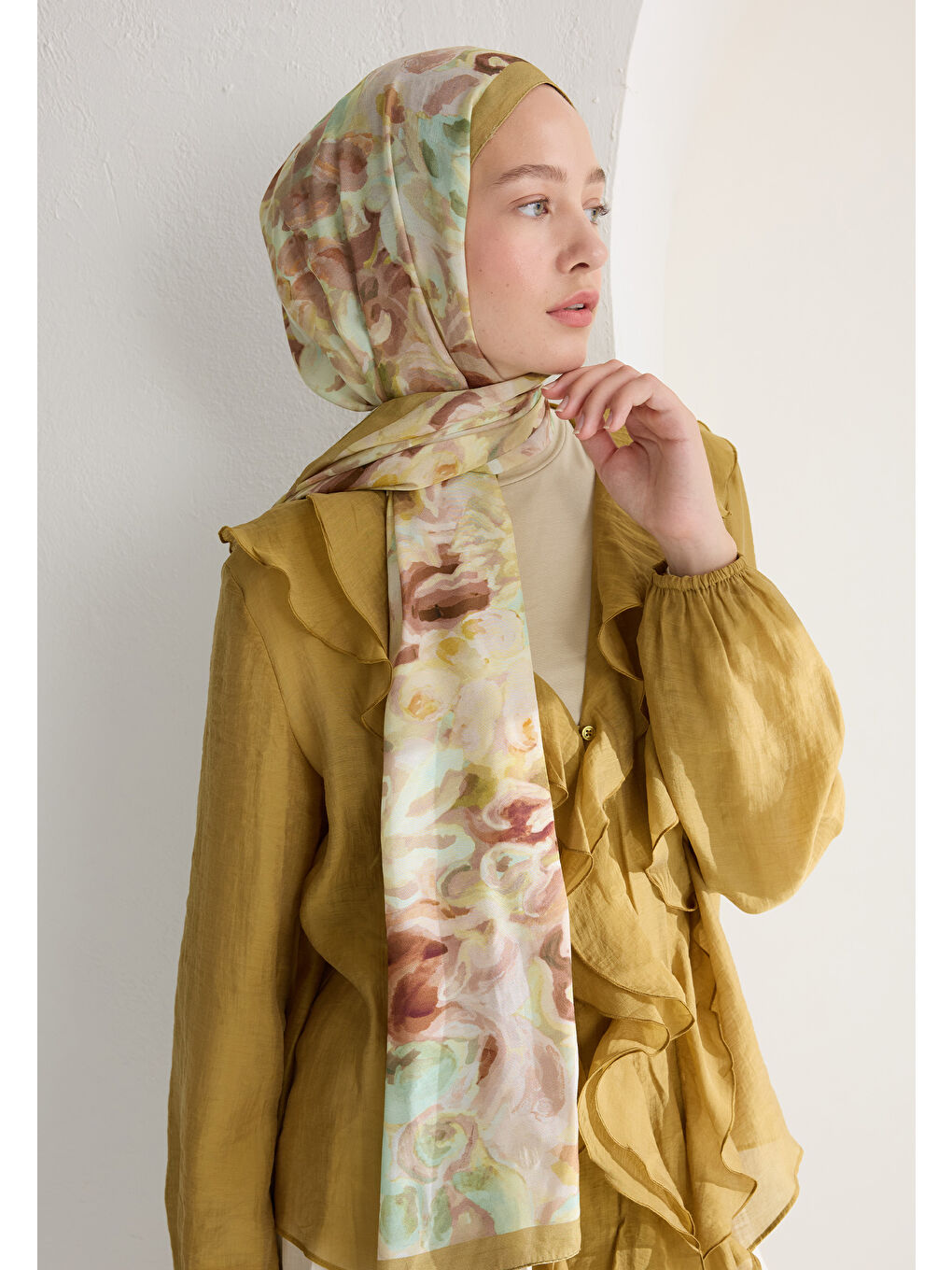 Astra Floş Viskon Şal Soft Sarı-1