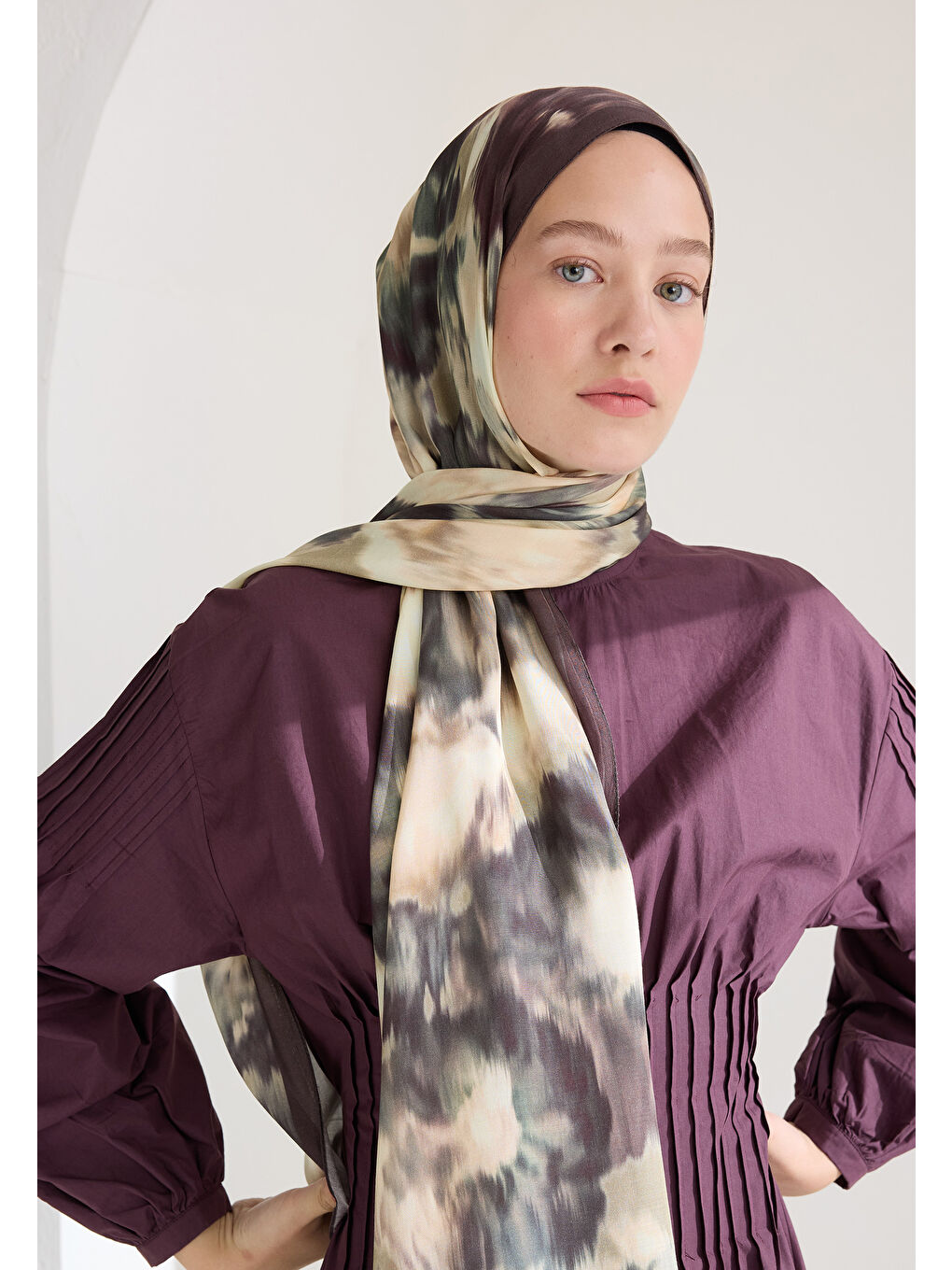 Pembe Sweet Peony Floş Viskon Şal Vıntage Rose