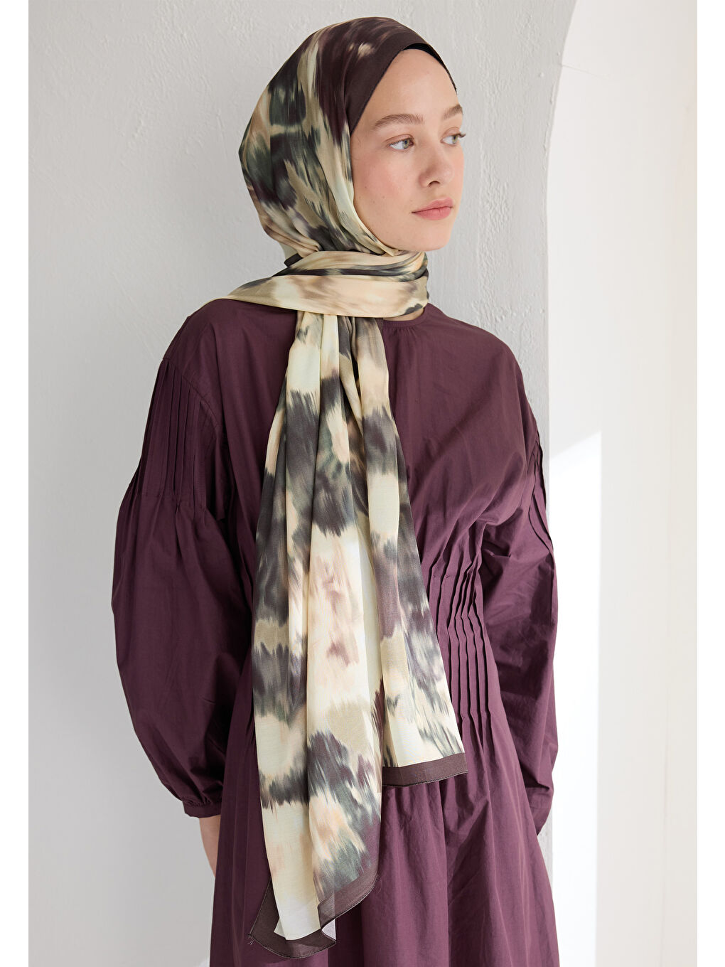 Pembe Sweet Peony Floş Viskon Şal Vıntage Rose-3