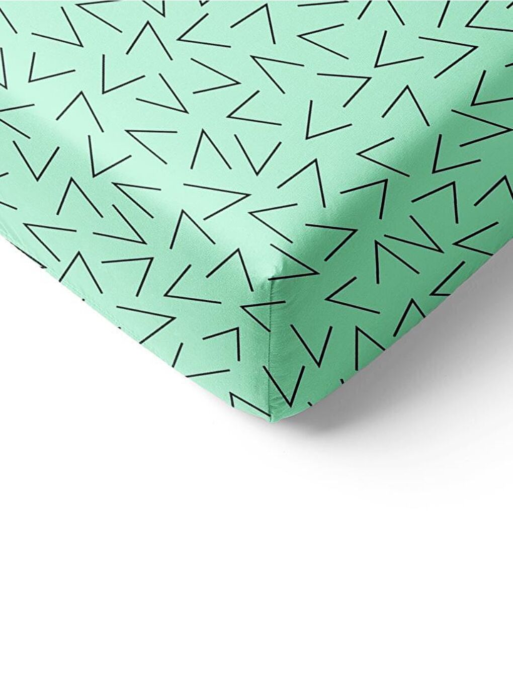 Karışık Modern Desenli Baskılı Tek Kişilik Lastikli Çarşaf Seti-1