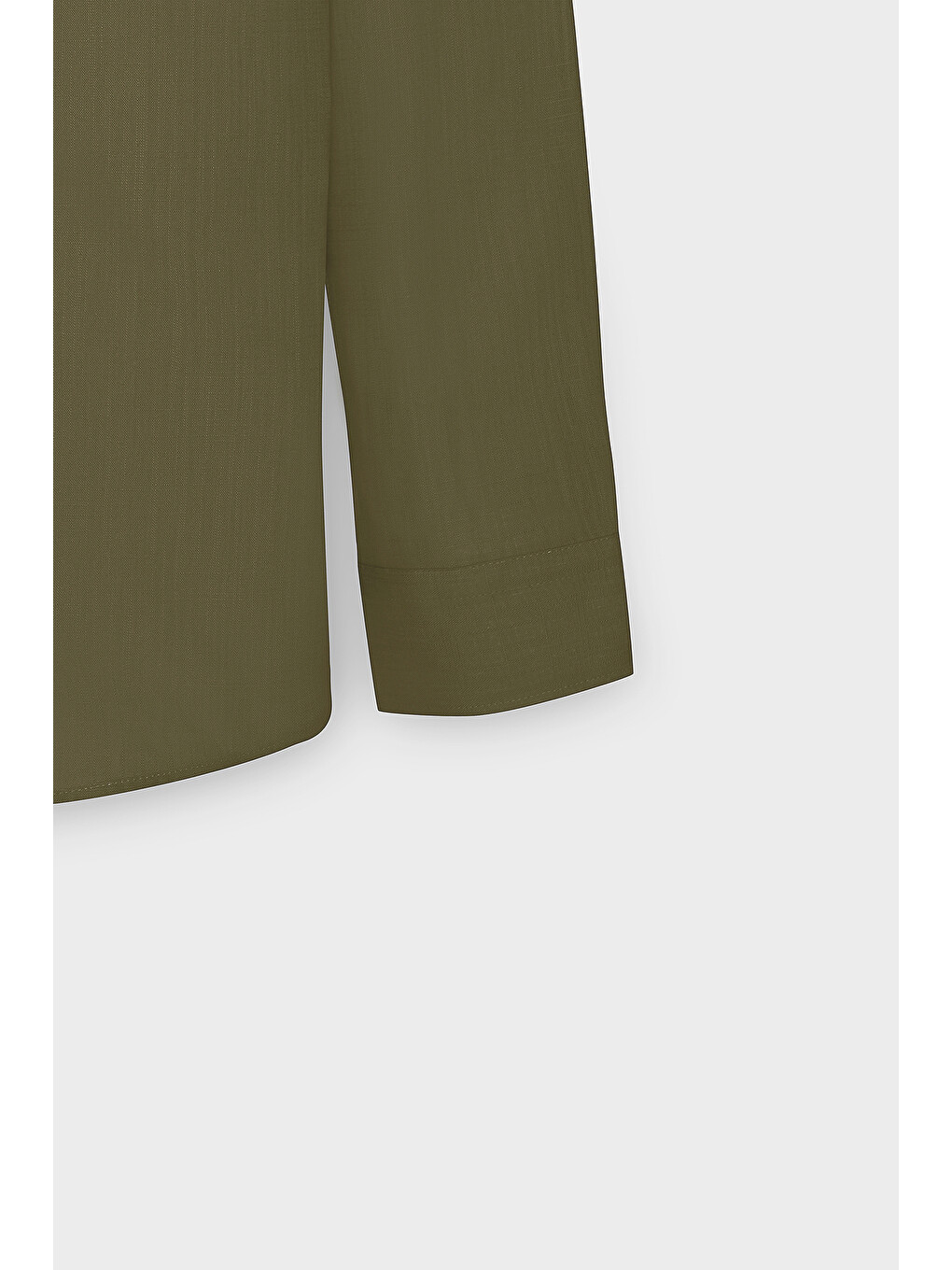 Erkek K.Haki %100 Pamuk Oxford Slim Fit Dar Kesim Düğmeli Yaka Flamlı Gömlek-7