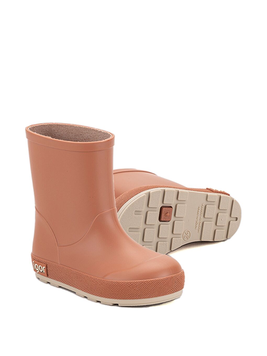 Kahverengi W10294 YOGI DK Kiremit Kız Çocuk Yağmur Çizmesi-2