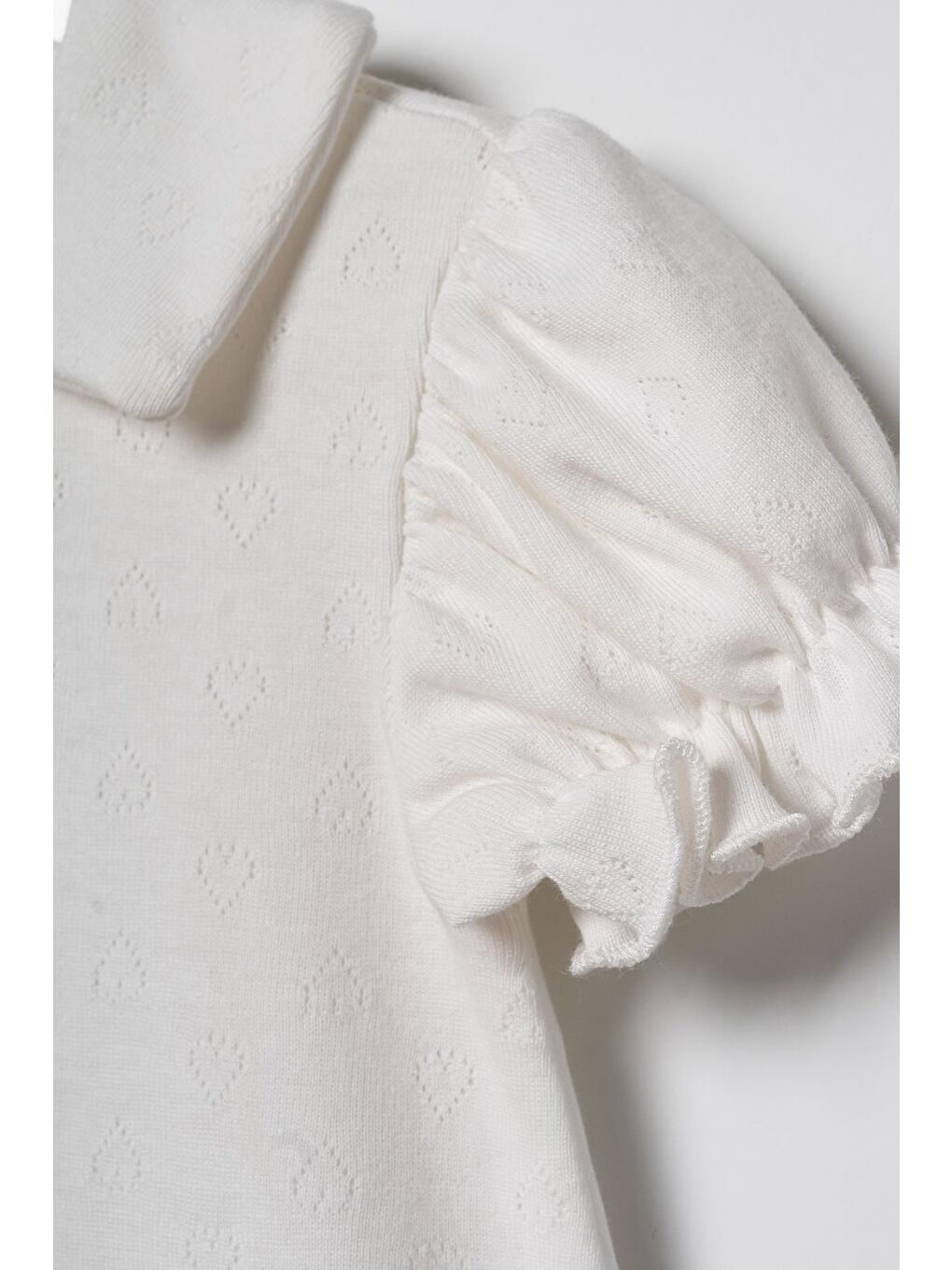 Ekru Bebek Şort Kollu Tulum, %100 Organik Pamuk, Bebek ve Yenidoğan Serisi - CSYR4552-3