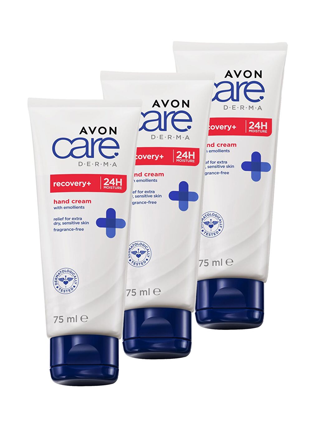 AVON Renksiz Care Derma Recovery Onarıcı Nemlendirici El Kremi 75 Ml. Üçlü Set