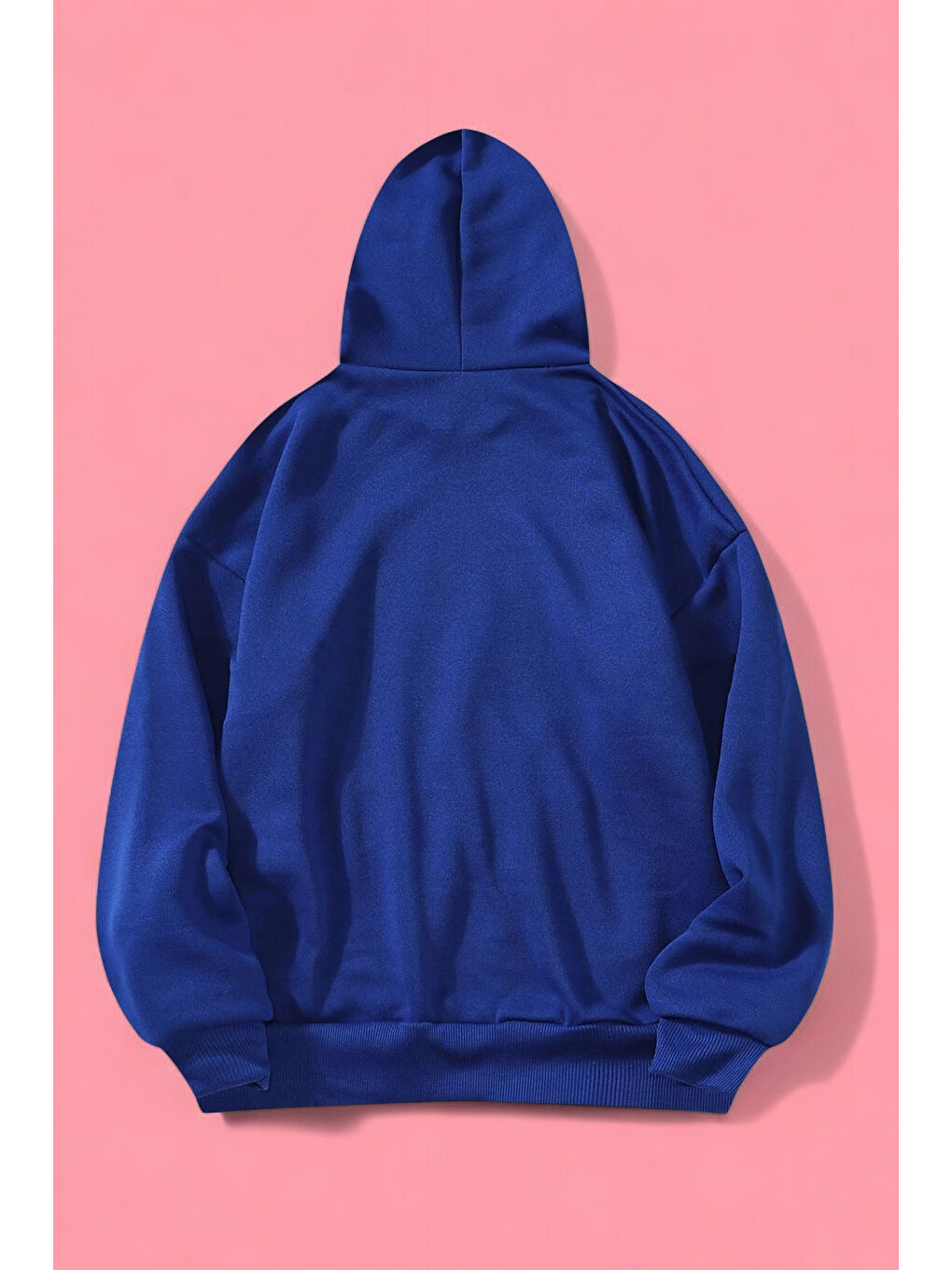 uyguntarz Mavi Kalp Baskılı Unisex Oversize Sweatshirt - 1