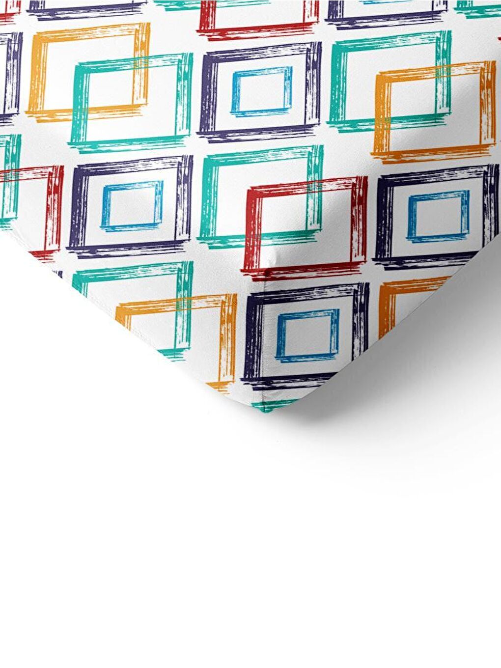 Karışık Renkli Desenli Baskılı Tek Kişilik Lastikli Çarşaf Seti-1