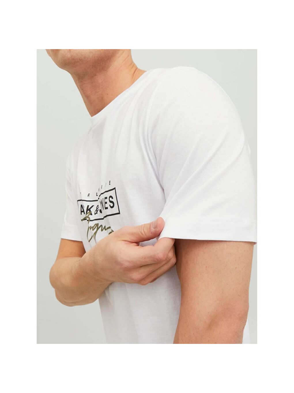 Splash Branding Erkek Beyaz Bisiklet Yaka Tişört-2