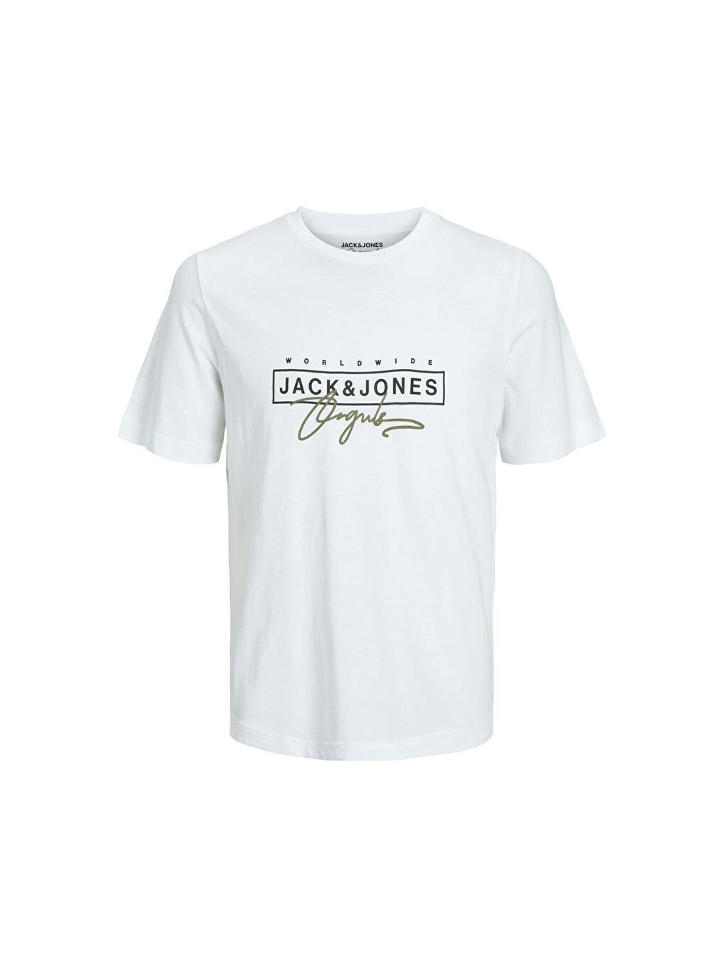 Splash Branding Erkek Beyaz Bisiklet Yaka Tişört-3